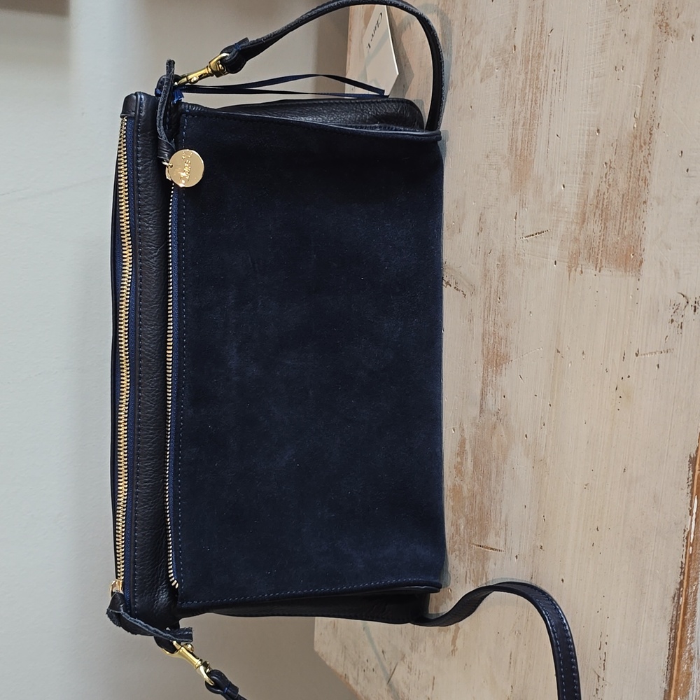 NWT Clare V Gosee In Navy Lamba/Navy Suede - Picture 3 of 16